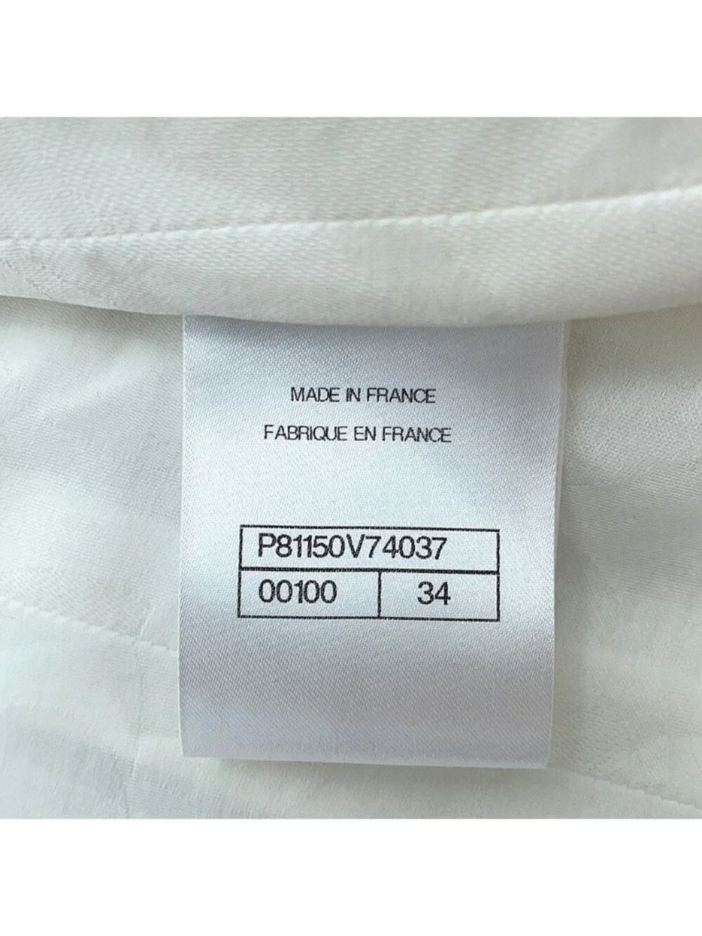 Chanel Jacket CC Logo Tweed Outer White 34
